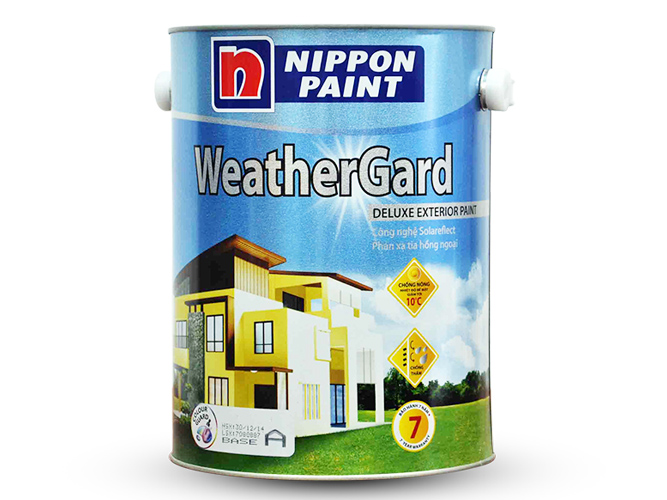 hình ảnh sơn ngoại thất nippon weathergard bóng