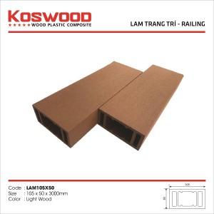 Lam Gỗ Nhựa Ngoài Trời Koswood 105x50 Màu Light Wood
